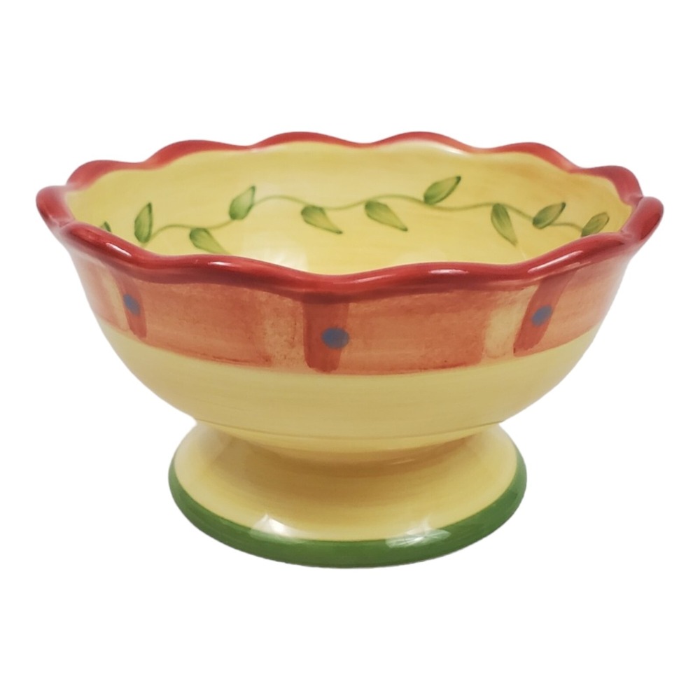 Pfaltzgraff Napoli Dessert Dish Fruit Sherbet Bowl Footed ECU Stoneware